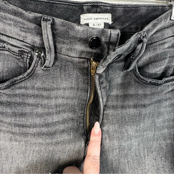 Good American Womens Good Legs Stovepipe Cigarette Jeans in Grey Size 4 / 27 - Picture 9 of 11